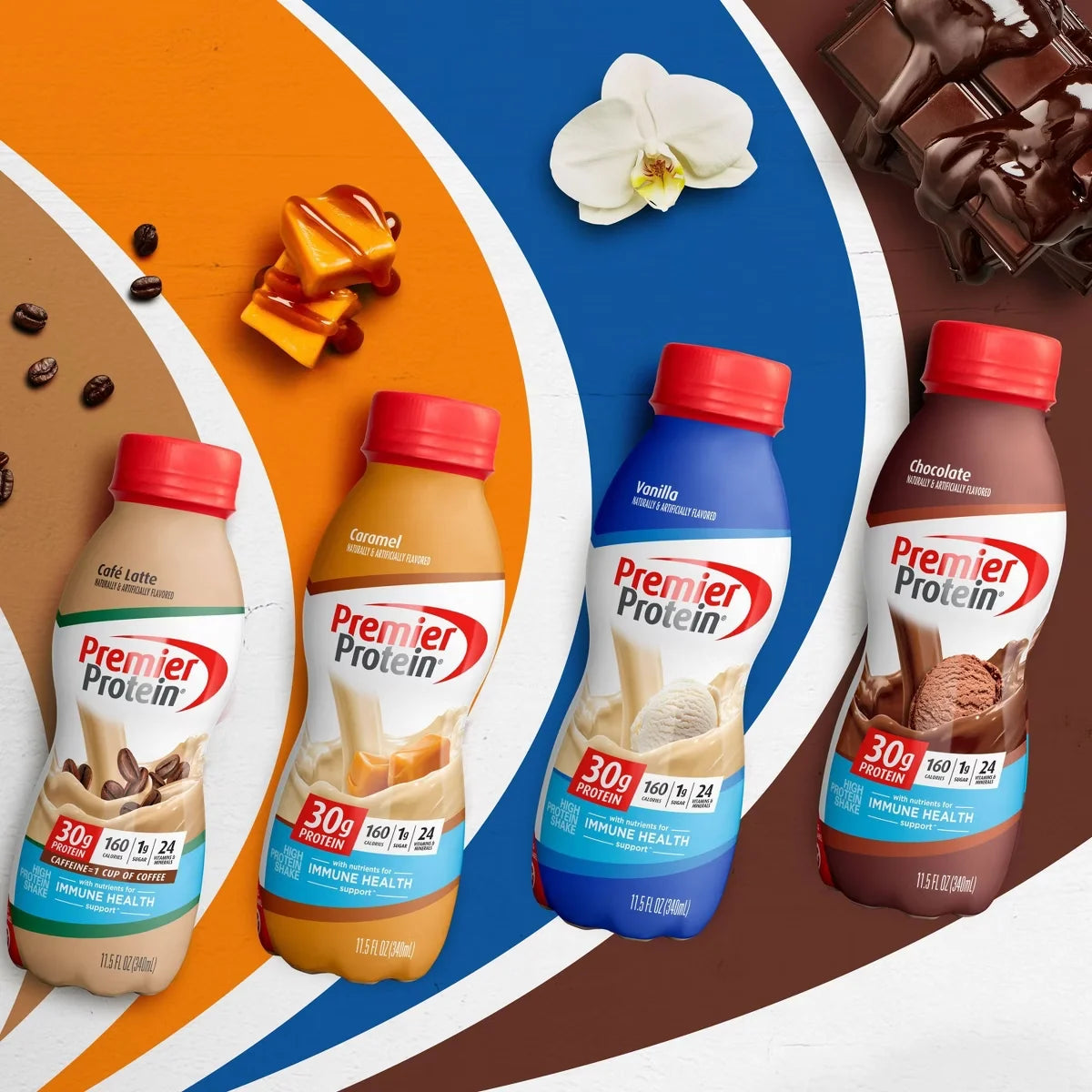 Premier Protein Nutritional Shake Peaches & Cream Non-Caffeinated - 11.5 fl oz/12pk: Gluten-Free, Keto Certified, Ready to Drink, 30g Protein